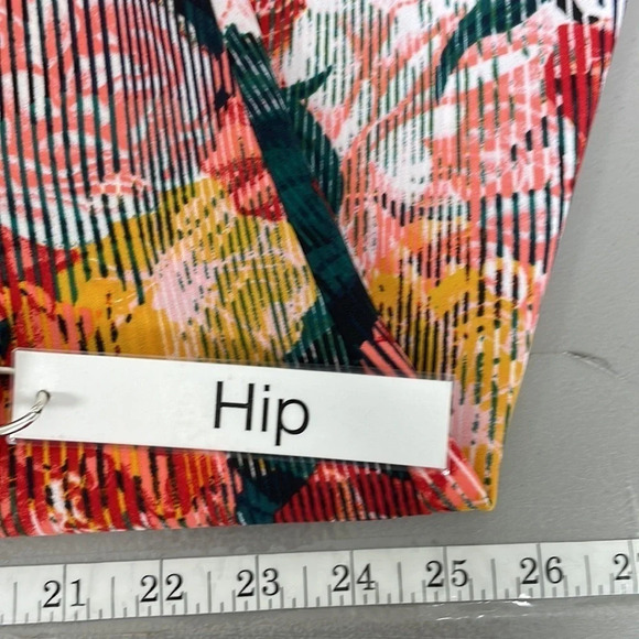 Halogen Dress Knee-Length Short Sleeve Pink Green Floral Size Medium - Picture 14 of 15